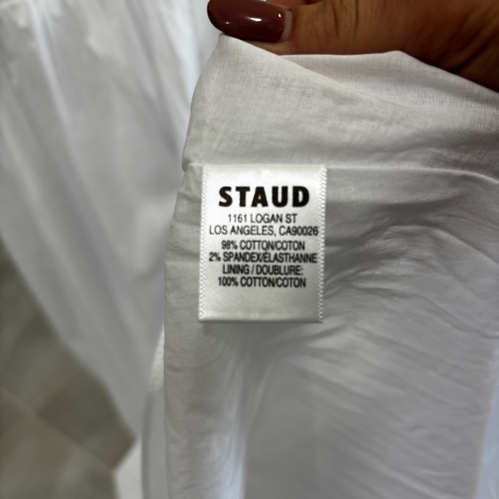 Staud Landry Maxi Dress White Size L - Picture 8 of 8